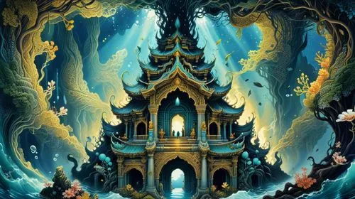 fairy tale castle,haunted cathedral,alfheim,castlevania,portal,notredame,Illustration,Realistic Fantasy,Realistic Fantasy 25