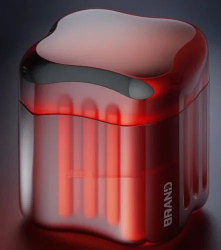 a red plastic container with lid filled with some white stuff,plasma lamp,rear light,tail light,nalgene,taillight,sousvide,Photography,General,Realistic