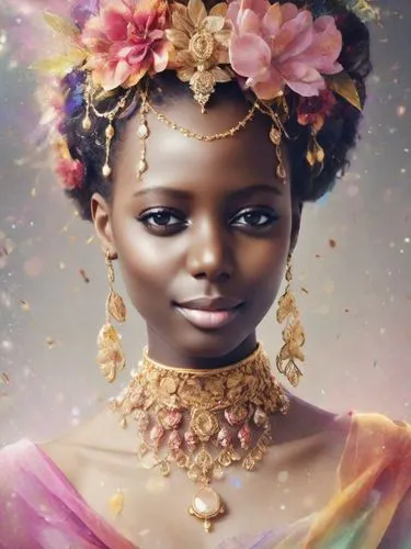 africana,oshun,africaine,african woman,nubian,adornment,beautiful african american women,candomble,senegambian,afrofuturism,afrocentrism,mystical portrait of a girl,african,comorian,adornments,azanian,melanin,afroasiatic,angolan,africano,Photography,Cinematic