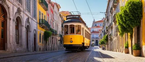 Baroque-style Portuguese architecture, grandiose Manueline façade, ornate stone carvings, intricate balconies, colorful azulejo tiles, Gothic arches, Romanesque columns, bell towers, red-tiled rooftop