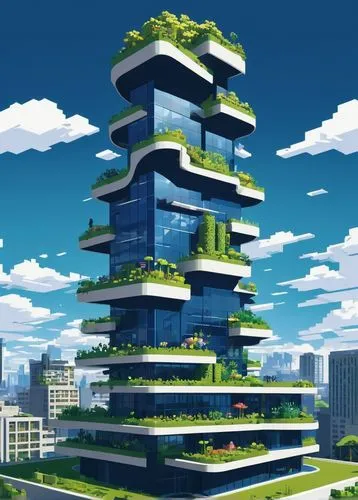 arcology,sky apartment,futuristic architecture,skyscraper,ecotopia,residential tower,sky space concept,seasteading,skyscraping,terraformed,the energy tower,terraformer,the skyscraper,futuristic landscape,escala,skyscraper town,solar cell base,isozaki,skycraper,modern architecture,Unique,Pixel,Pixel 01