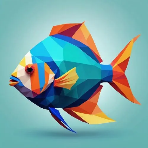 snapfish,blue fish,fish in water,poisson,playfish,fishkind,Unique,3D,Low Poly