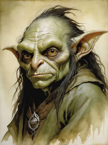 gobbo,lokportrait,goblin,yoda,radagast,orcish,hobgoblins,paizo,rumplestiltskin,bugbear,male elf,orc,gurgan,ogress,morgus,rumpelstiltskin,hobgoblin,gringoire,gungan,avram,Illustration,Realistic Fantasy,Realistic Fantasy 14