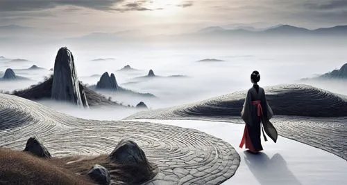 thatgamecompany,fantasy picture,futuristic landscape,dreamfall,dune,the wanderer,journey,viewing dune,fantasy landscape,wanderer,gallifrey,dune sea,realms,guards of the canyon,horizons,photomanipulation,arrakis,dune landscape,capes,red cape,Illustration,Realistic Fantasy,Realistic Fantasy 08