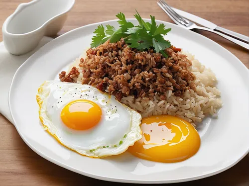 rice with minced pork and fried egg,rice with fried egg,nasi goreng,gallo pinto,sisig,egg dish,farro,kimchi fried rice,egg sunny-side up,braised pork rice,spiced rice,tapa,minced beef steak,breakfast plate,arborio rice,brown rice,brown eggs,egg sunny side up,hayashi rice,yeung chow fried rice,Art,Artistic Painting,Artistic Painting 24