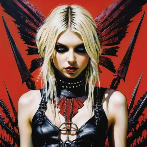 momsen,magik,bulletgirl,dark angel,bloodrayne,satana,pernicious,illyana,demoness,black angel,deathbird,behenna,bloodgood,bachalo,lilith,death angel,birds of prey-night,tanith,rosharon,gunji,Conceptual Art,Fantasy,Fantasy 04