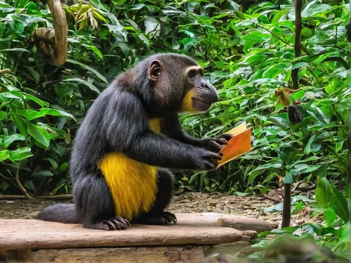 Write a funny story about a mischievous bergäffchen causing chaos in a zoo.🐒🤪,crab-eating macaque,bonobo,common chimpanzee,cercopithecus neglectus,orang utan,uakari,guenon,siamang,belize zoo,monkey 