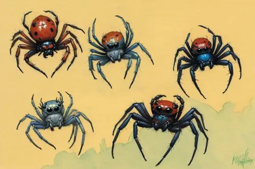 spiderbait,baboon spider,Illustration,Paper based,Paper Based 17