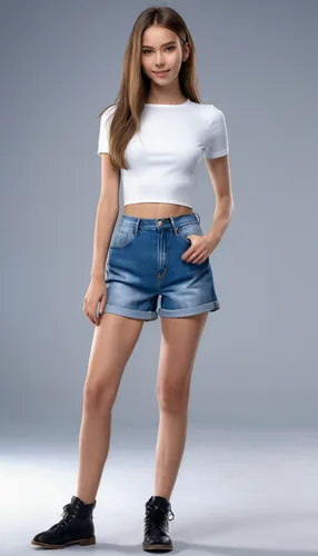 Beautiful girl with clear age lookbook model So cute long legs Full body photo, full front view,mini e,plus-size model,mini,skort,gap,teen,jeans background,olallieberry,silphie,fat,ammo,fizzy,hip,chil