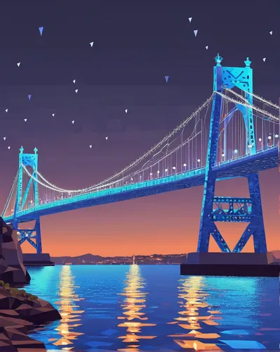 Picture yourself strolling along the Tagus River in the evening, admiring the twinkling lights and the iconic SLB Lisboa Bridge.,bay bridge,akashi-kaikyo bridge,the akashi-kaikyo bridge,suspension bri