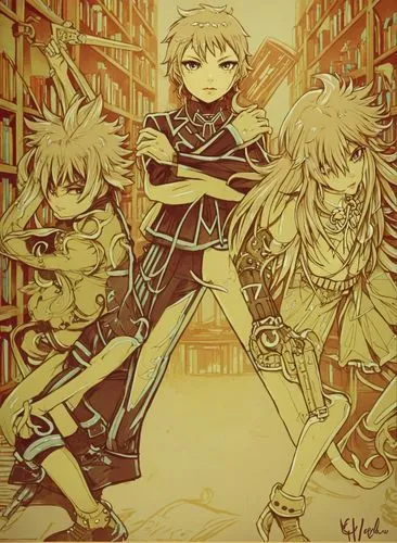 megatokyo,tsunayoshi,oyugi,saiyuki,maka,killua hunter x,Illustration,Retro,Retro 13