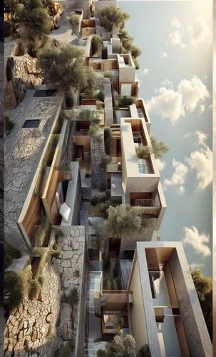 sky apartment,skyscapers,habitat 67,hanging houses,cube stilt houses,ajloun,famagusta,new housing development,3d rendering,eco-construction,terraces,block balcony,karnak,apartments,cubic house,villas,condominium,eco hotel,apartment building,an apartment