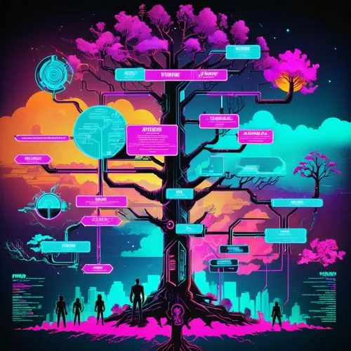 arbor,colorful tree of life,magic tree,cartoon forest,kaleidoscape,trees,tree,80's design,tree of life,map silhouette,the trees,retro background,dft,treehouse,bonsai,a tree,tree top,mobile video game vector background,synth,strange tree,Conceptual Art,Sci-Fi,Sci-Fi 27