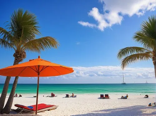 Panama City Beach, FL, modern architectural designs, luxurious buildings, sleek lines, glass facades, balconies overlooking the ocean, tropical palm trees swaying gently in the breeze, white sandy bea