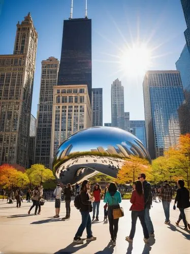 chicago,chicagoland,chicagoan,dearborn,illinoisan,illinoian,detriot,streeterville,indian summer,chicago skyline,dusable,chicagoans,chicago theatre,kidney bean,birds of chicago,illinois,damrosch,il,indianpolis,midwesterner,Illustration,Realistic Fantasy,Realistic Fantasy 33