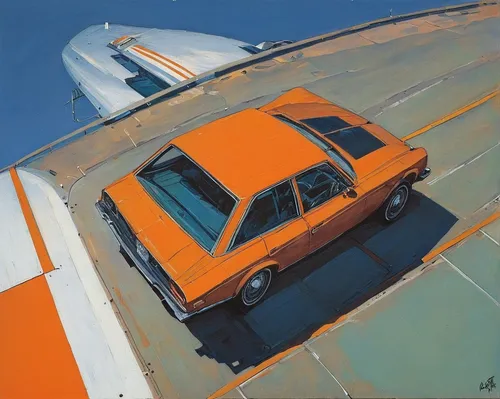 gulf,station wagon-station wagon,lotus cortina,ford cortina,rust-orange,volvo 164,porsche 914,volga car,boeing 727,renault 6,amc pacer,murcott orange,trabant,volvo 66,seat 133,austin allegro,edsel pacer,renault 5,austin cambridge,saab 99,Conceptual Art,Fantasy,Fantasy 07