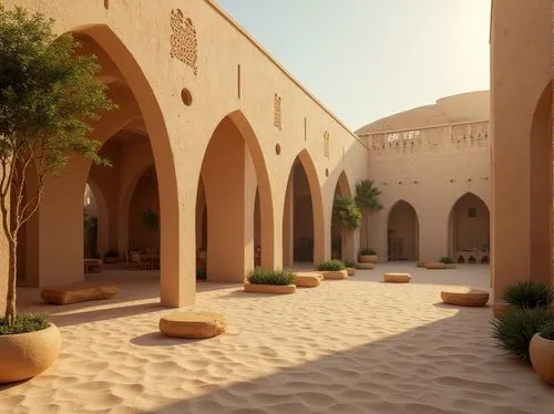 courtyard,courtyards,inside courtyard,masdar,caravanserai,diriyah,caravanserais,qasr al watan,3d rendering,kashan,riad,render,hurriyah,theed,ghadames,amanresorts,sansar,hasinai,caravansary,arcaded,Photography,General,Realistic