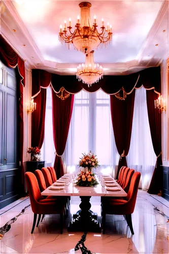 dining room,breakfast room,dining room table,ornate room,interior decoration,dining table,great room,boardroom,board room,luxury home interior,kitchen & dining room table,conference room,interior decor,meeting room,bridal suite,luxury property,napoleon iii style,table setting,luxury hotel,luxurious,Conceptual Art,Daily,Daily 21