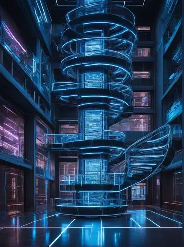 cybercity,cyberia,cybertown,cyberspace,tron,cyberscene,arcology,ufo interior,spaceship interior,futuristic,cybernet,sulaco,mainframes,cyberport,cyberview,futuristic art museum,futuristic architecture,hypermodern,cyberpunk,cyberarts,Illustration,Japanese style,Japanese Style 11