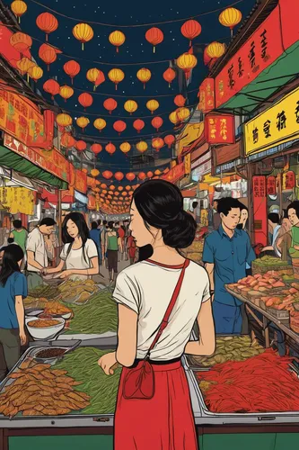 mooncake festival,hong kong cuisine,chinatown,namdaemun market,mid-autumn festival,the market,singaporean cuisine,market,korean chinese cuisine,kowloon,taiwanese cuisine,hanoi,china town,farmer's market,farmers market,hong kong,chinese cuisine,floating market,street food,oriental painting,Illustration,Vector,Vector 14