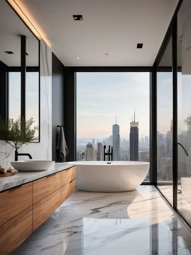 luxury bathroom,modern minimalist bathroom,bath room,penthouses,interior modern design,bathtub,luxury home interior,bagno,luxury property,modern decor,glass wall,bathroom,luxury real estate,luxurious,minotti,ensuite,bathtubs,modern room,luxuriously,cleanliness,Illustration,Japanese style,Japanese Style 15