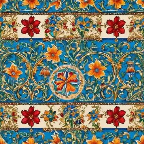 floral border,floral ornament,paisley digital background,flowers pattern,flower fabric,azulejos,flower pattern,floral pattern,orange floral paper,maiolica,spanish tile,iznik,motifs of blue stars,traditional pattern,roses pattern,thai pattern,floral border paper,blanket of flowers,floral pattern paper,flower banners,Illustration,Realistic Fantasy,Realistic Fantasy 43