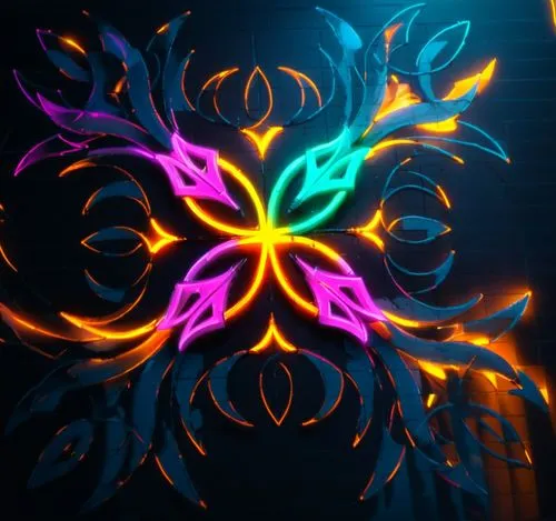 a colorful art piece is hanging from the wall,glowing antlers,light fractal,colorful tree of life,diwali background,fractal lights,light drawing,Unique,Design,Logo Design