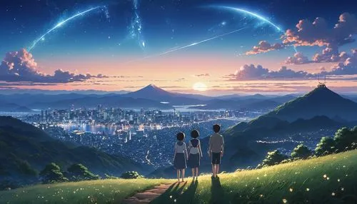 travelers,earth rise,dream world,other world,world end,earth,universe,celestial phenomenon,celestial bodies,planet,parallel world,beyond,scene cosmic,the horizon,world wonder,moon and star background,mountain world,exo-earth,the earth,parallel worlds