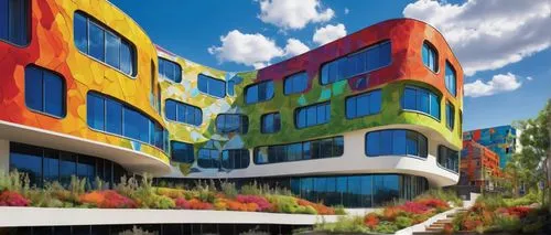 seidler,googleplex,cubic house,ocad,futuristic architecture,cube house,biospheres,modern architecture,interlace,medibank,unsw,school design,colorful facade,gehry,cube stilt houses,innoventions,apartment block,phototherapeutics,skyways,ecotopia,Conceptual Art,Oil color,Oil Color 25