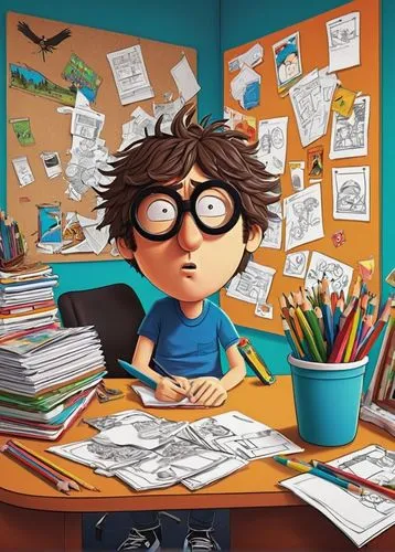 bookkeeping,homework,blur office background,kids illustration,writing-book,illustrator,overworked,bookkeeper,school work,zedoary,paperwork,workaholic,to study,animator,tutoring,curriculum vitae,school items,in a working environment,tutor,studying,Illustration,Abstract Fantasy,Abstract Fantasy 01