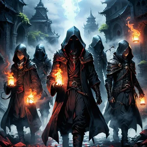 necromancer,necromancers,cultists,conjurers,inquisition,cloaks,Conceptual Art,Fantasy,Fantasy 03