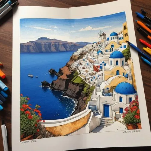 santorini,color pencils,coloring for adults,kastellorizo,colored pencil background,colour pencils,color pencil,capri,positano,colored pencils,pencil color,coloured pencils,kastelorizo,watercolor pencils,colourful pencils,greek islands,kythnos,greek island,colored pencil,amorgos,Illustration,Realistic Fantasy,Realistic Fantasy 44