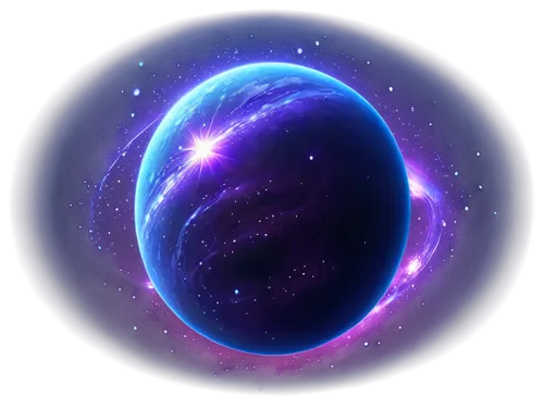 Galaxy background, twinkling stars, vibrant purple nebula, sparkling diamond-shaped star, glowing soft blue light, 3D spherical shape, celestial body, dramatic spotlight effect, cinematic composition,