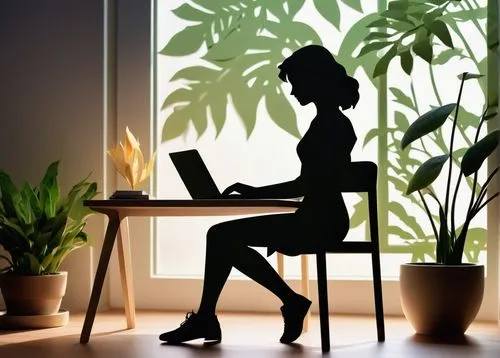 woman silhouette,girl at the computer,women silhouettes,woman sitting,women in technology,work from home,silhouette art,female silhouette,work at home,telecommuter,blur office background,girl studying,sewing silhouettes,working space,telecommuting,in a working environment,desk lamp,telecommute,girl sitting,art silhouette,Unique,Paper Cuts,Paper Cuts 10