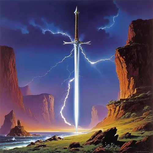 excalibur,king sword,sword,swords,scepter,dagger,torch-bearer,thermal lance,sabre,quarterstaff,horn of amaltheia,the needle,heroic fantasy,scythe,water-the sword lily,obelisk,longbow,swordsmen,lightsaber,torch,Conceptual Art,Sci-Fi,Sci-Fi 19