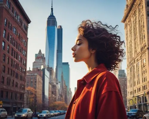 city ​​portrait,new york streets,flatiron,nahri,new york,afroamerican,girl in a historic way,newyork,pelo,manhattan,ny,portrait photographers,hony,woman thinking,bizinsider,nyclu,city life,afrofuturism,foreignness,harlem,Illustration,Paper based,Paper Based 19