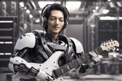 tekwan,clone jesionolistny,sitar,endoskeleton,ibanez,guitor,guitar player,robotic,overtone empire,sarod,electric guitar,longplayer,emperor of space,soft robot,e bass,galaxy express,droid,bouzouki,robotics,kosmea,Photography,Realistic