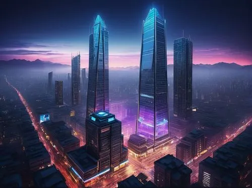 guangzhou,cybercity,cyberport,futuristic landscape,urban towers,skyscrapers,futuristic architecture,cybertown,shenzhen,chongqing,ctbuh,shanghai,coruscant,skylstad,skyscraper,chengdu,supertall,metropolis,electric tower,futuristic,Illustration,Paper based,Paper Based 04