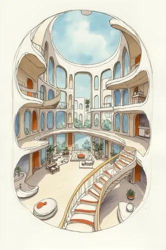 earthship,sky apartment,habitaciones,karchner,ufo interior,inhabitation