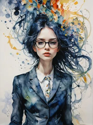 mystical portrait of a girl,jasinski,pacitti,dussel,portrait of a girl,cosima,Illustration,Paper based,Paper Based 20