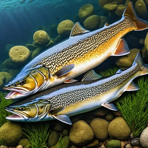 fjord trout,muskellunge,oncorhynchus,wild salmon,menhaden,mackerels,Photography,General,Realistic