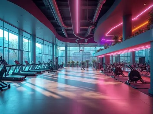 fitness room,fitness center,fitness facility,leisure facility,ellipticals,elitist gym,gyms,technogym,treadmills,sportsclub,sportcity,gym,colored lights,gymnase,sportsplex,workout equipment,gimnasio,powerbase,spor,cardio,Photography,General,Realistic