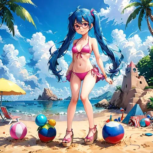 blue hawaii,summer background,seiran,sona,wayforward,azur,Anime,Anime,Realistic