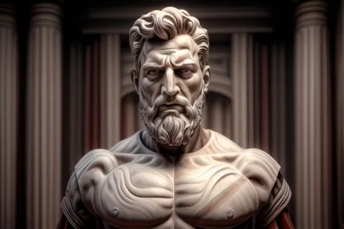 asclepius,poseidon god face,poseidon,julius caesar,caesar,marcus aurelius,caryatid,sparta,michelangelo,statue of hercules,tiberius,thymelicus,caracalla,terracotta,imperator,triton,bust,justitia,caesar cut,zeus