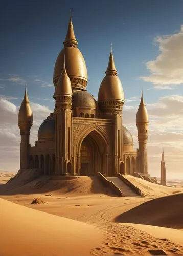 agrabah,mosques,deserto,islamic architectural,admer dune,semidesert,andalus,theed,arabic background,grand mosque,sand castle,minarets,sahara desert,caliphs,house of allah,sahara,ramadan background,capture desert,orientalism,ghudayer,Art,Classical Oil Painting,Classical Oil Painting 20