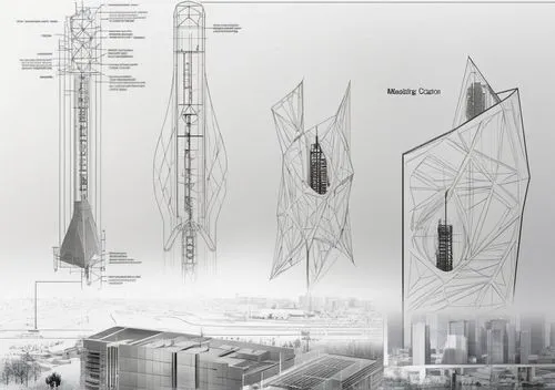 supertall,unbuilt,renderings,libeskind,arcology,associati,Unique,Design,Blueprint