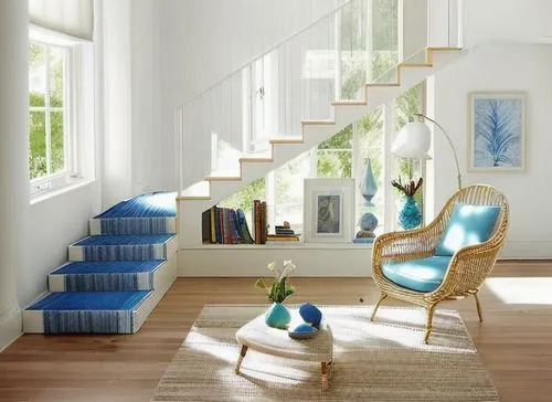 afternoon sunlight. good looking, high resolution. modern style. dream like. Jangled Nerves
,winding staircase,rocking chair,spiral stairs,outside staircase,staircase,contemporary decor,hanging chair,