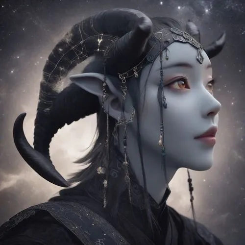 nihang,fantasy portrait,sanxia,moondragon,dark elf,nezha,dakini,lezha,zhaowen,kayako,avatar,xinghua,fantasy art,geiko,zuoyun,violet head elf,xufeng,ugetsu,yaogan,gorani