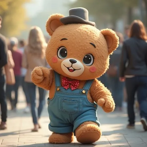 3d teddy,pubg mascot,bear teddy,cheburashka,cute bear,plush bear,Photography,General,Realistic