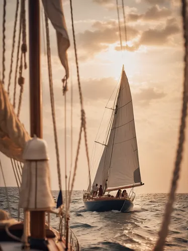 Imagine a romantic setting on a sailboat, with the wind guiding the couple's journey towards an unknown destination.,sailing,yacht racing,sailing-boat,sailing vessel,sailing yacht,sailing boat,sea sai